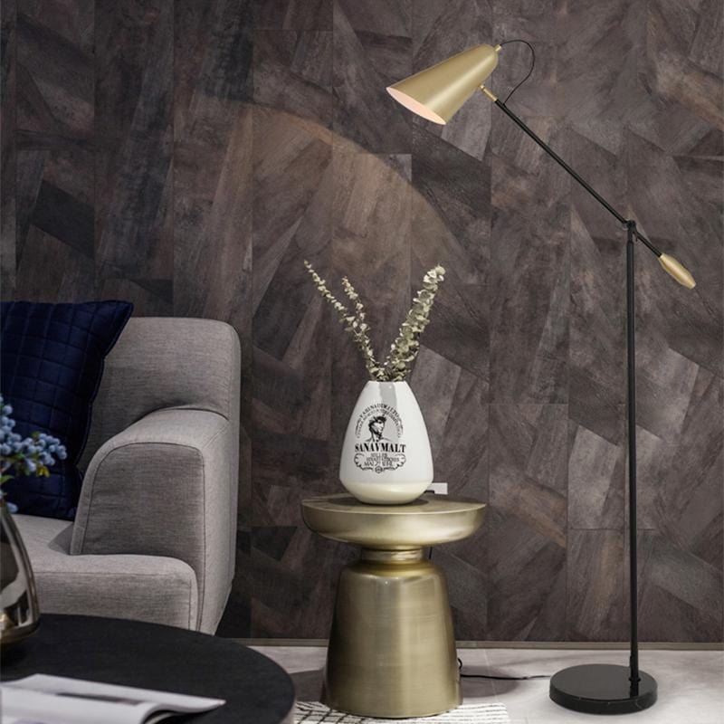 Somerild Deux | Modern Marble Base Floor Lamp - Home Cartel ®