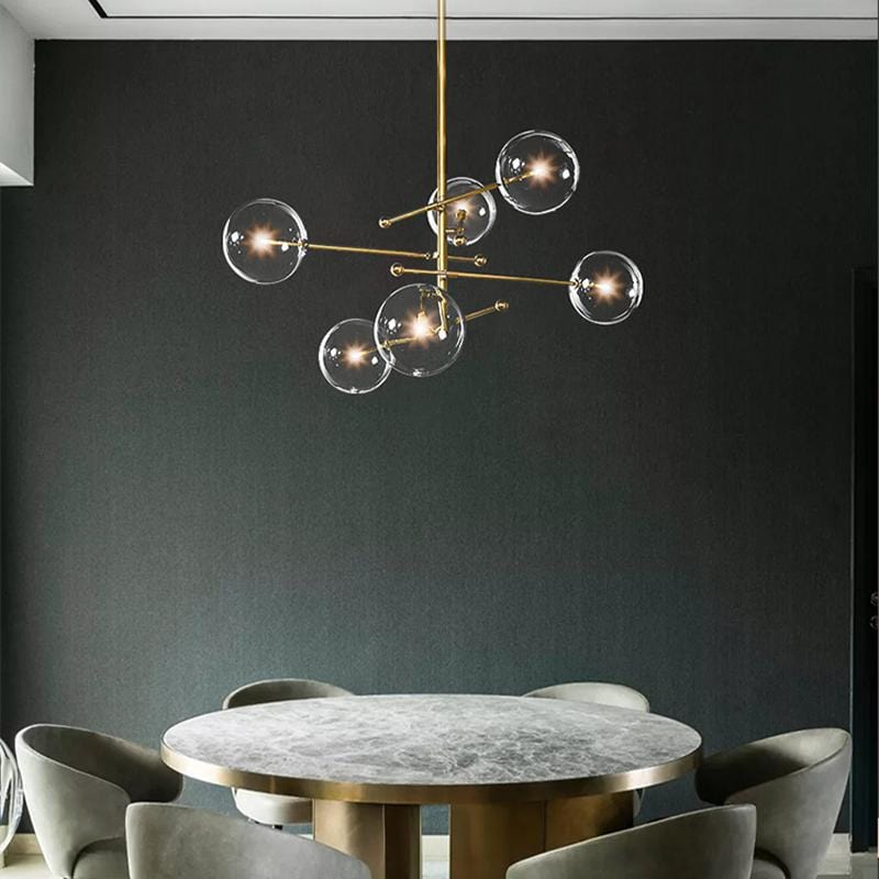 Dana 6 | Brass Modern Chandelier - Home Cartel ®
