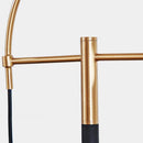 Synne | Glass with Brass Detail and Marble Base Floor Lamp