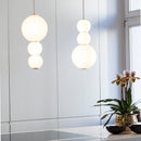 Iris D | Glass Sphere with Gold Details Pendant Light