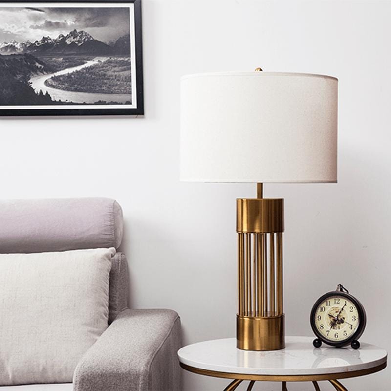 Nora | Brass Base Table Lamp - Home Cartel ®