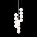 Iris Trois B | Glass Sphere with Gold Details Clustered Pendant Light