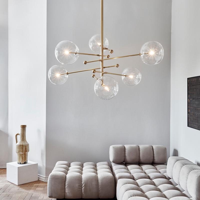 Dana 6 | Brass Modern Chandelier - Home Cartel ®