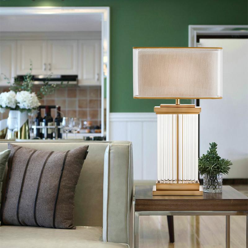 Lelle | Fluted Glass Base Table Lamp - Home Cartel ®