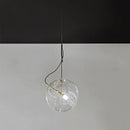 Thyra Mono | Leather and Glass Modern Pendant Light