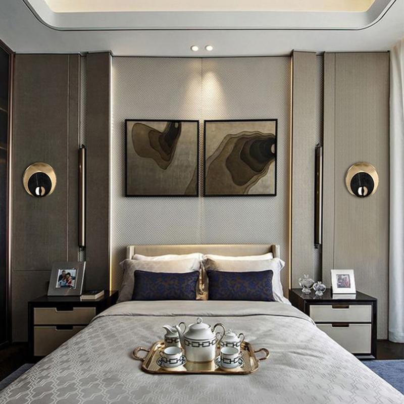 Gersemi | Iron and Marble Wall Lamp - Home Cartel ®