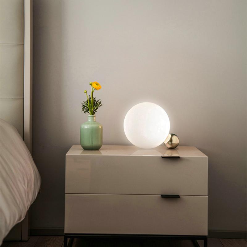 Luna | Frosted Sphere Table Lamp - Home Cartel ®