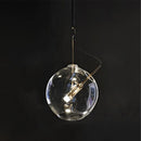 Thyra Mono | Leather and Glass Modern Pendant Light