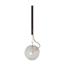 Thyra Mono | Leather and Glass Modern Pendant Light