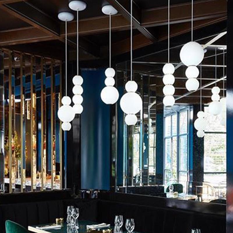 Iris C | Glass Sphere with Gold Details Pendant Light - Home Cartel ®