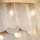 Soeren | Luxe White Glass Chandelier with Brass Detail