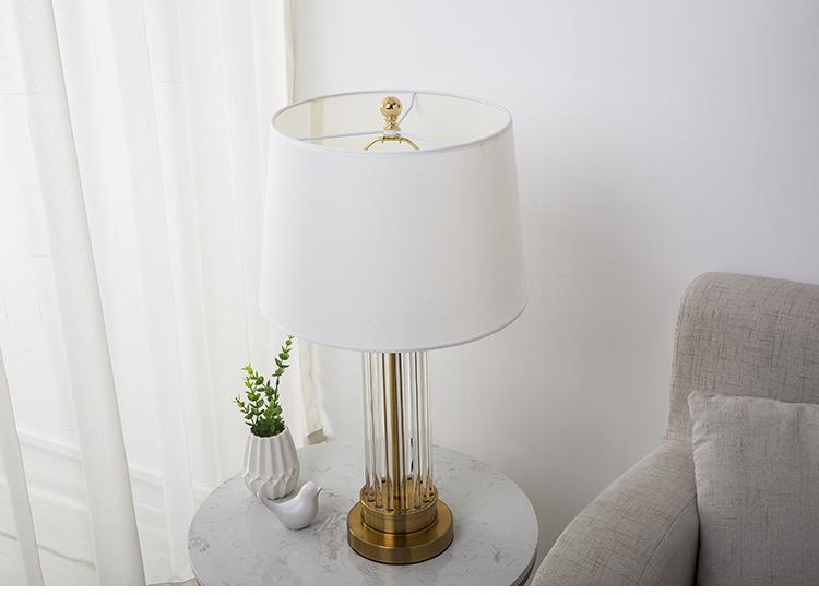 Tiril | Fluted Glass Base Table Lamp - Home Cartel ®