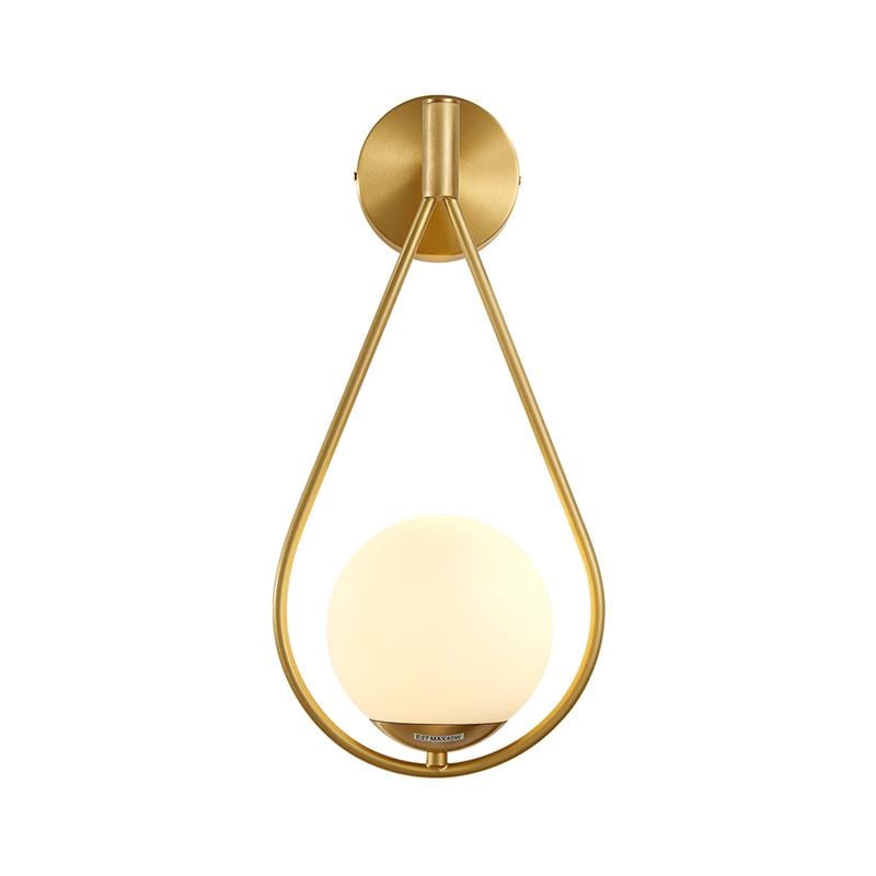 Geeta | Frosted Sphere Modern Wall Lamp - Home Cartel ®