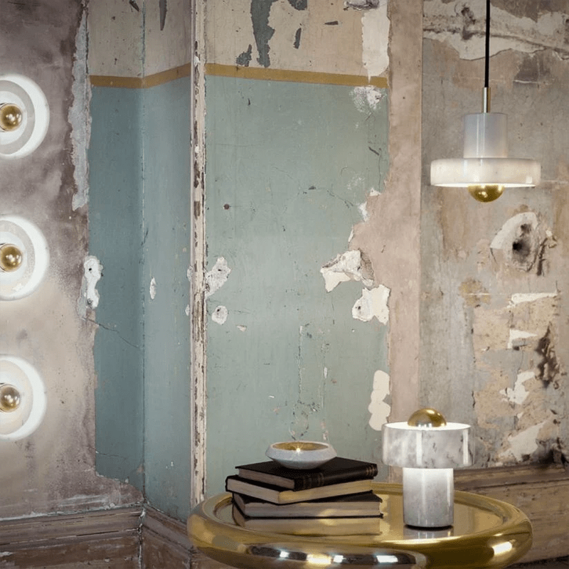 Carrara Une | Marble Table Lamp - Detail View #3 | HomeCartel