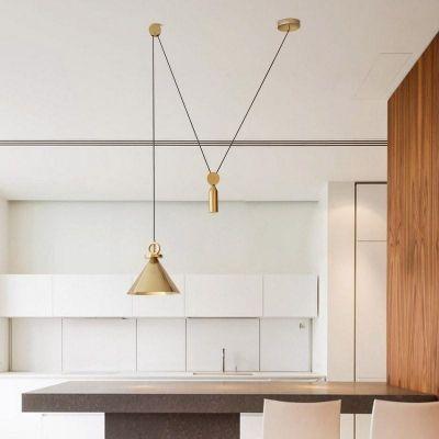 Elsa | Adjustable Brass Pendant Light - Home Cartel ®