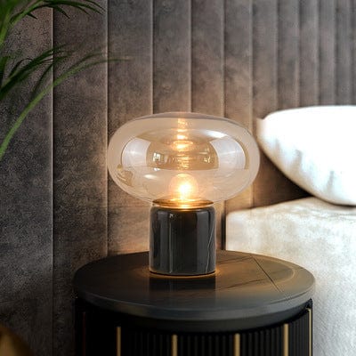 Eino | Marble Base Glass Table Lamp - Home Cartel ®