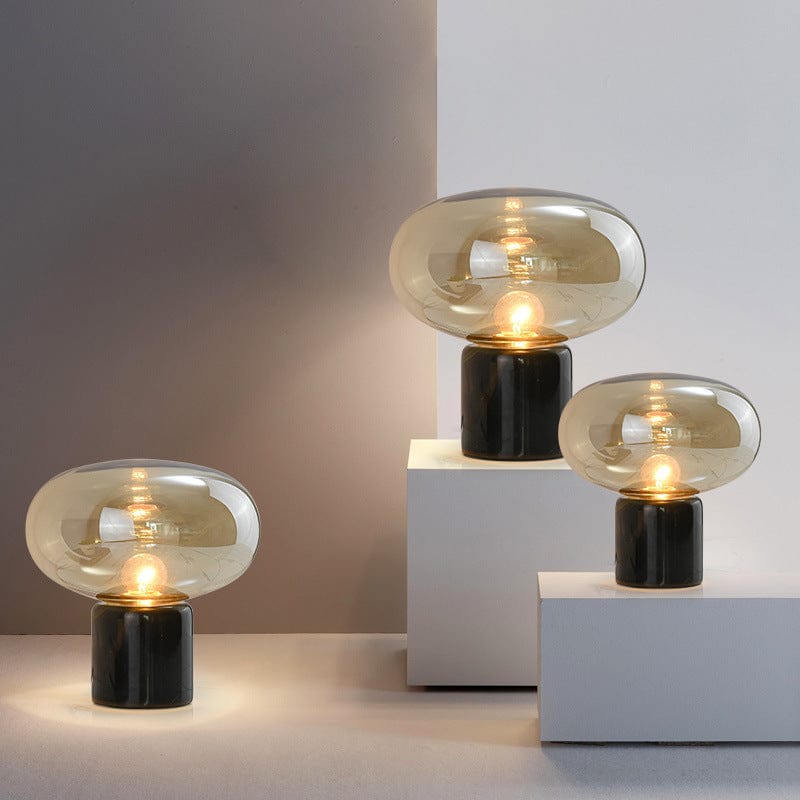 Eino | Marble Base Glass Table Lamp - Home Cartel ®