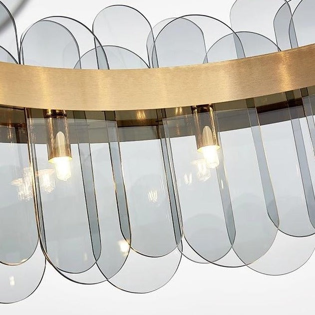 Soeren 100 | Luxe Glass Chandelier with Brass Detail - Home Cartel ®