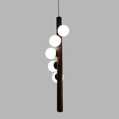 Iver Tu | Wooden Finish with Glass Pendant Light - Home Cartel ®