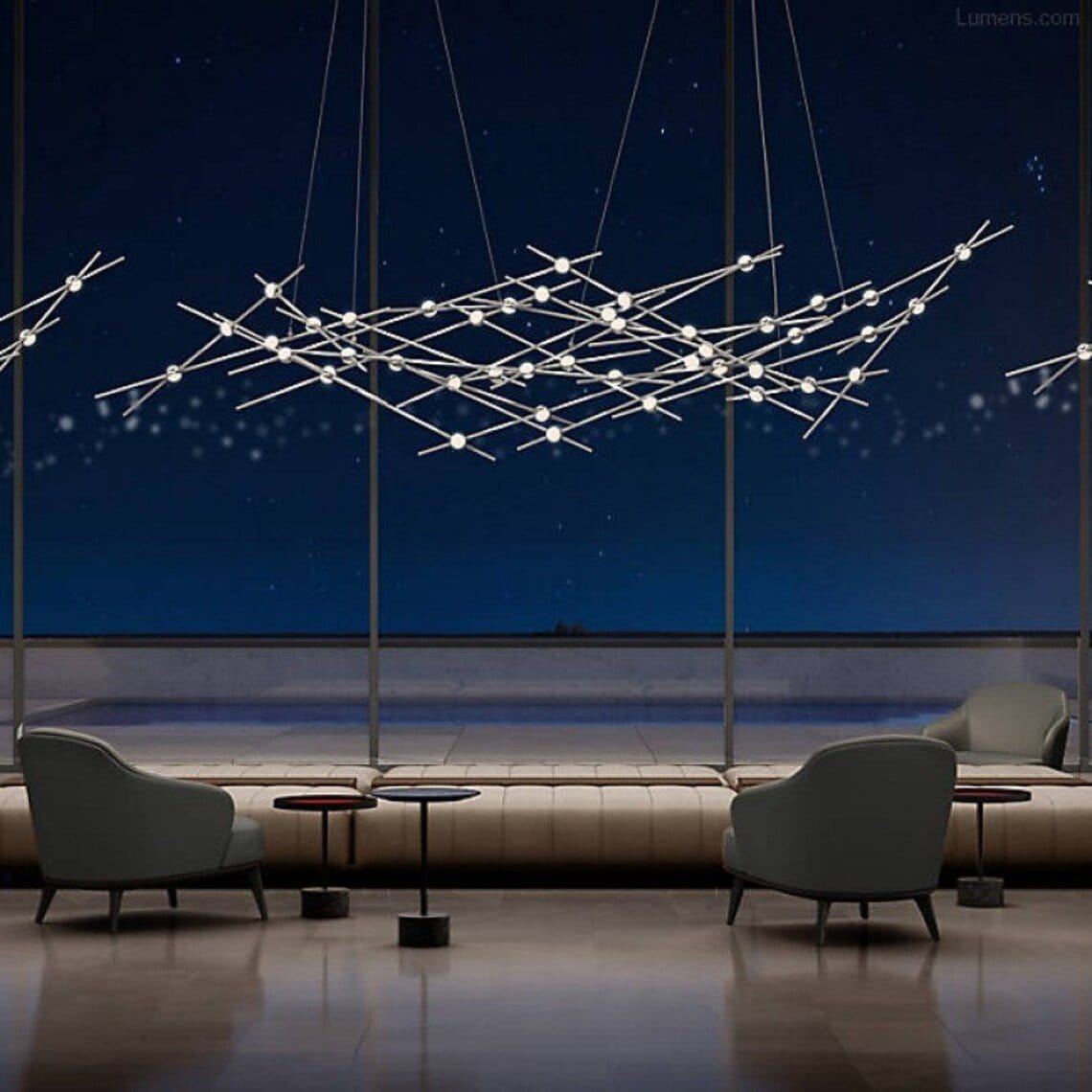 Artemis | Modern LED Nickel Chandelier - Home Cartel ®