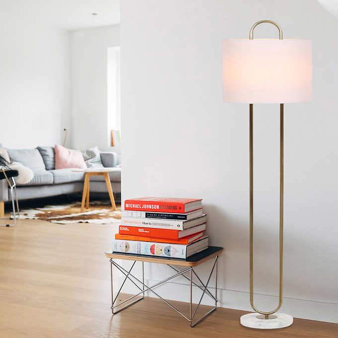 Karlie | Marble Base Floor Lamp - Home Cartel ®