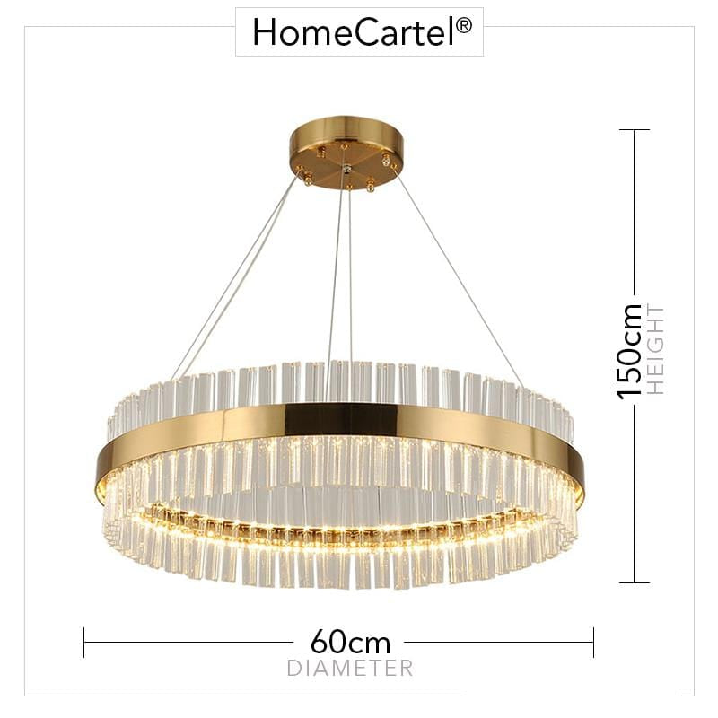 Clementine | Brass Luxe Crystal Chandelier - Home Cartel ®