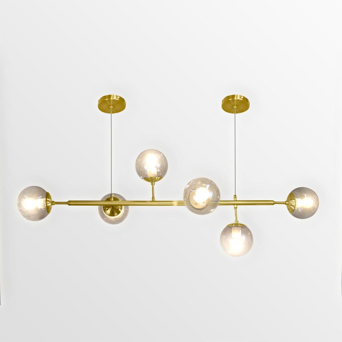 Olga | Brass w/ Glass Modern Chandelier - Home Cartel ®