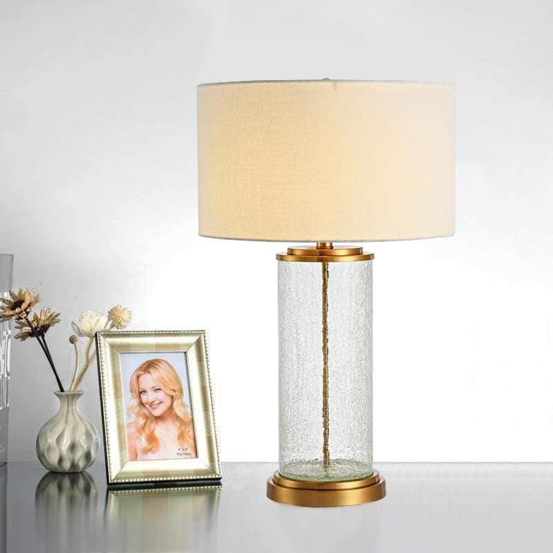 Ottilia | Hammered Glass Base Table Lamp - Home Cartel ®