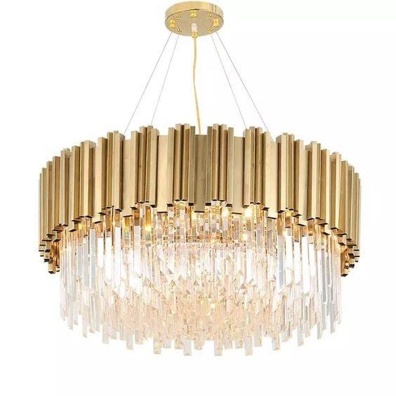 Strathbury Gold Luxe Crystal Chandelier - Home Cartel ®