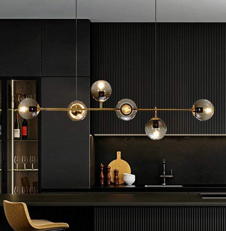 Olga | Brass w/ Glass Modern Chandelier - Home Cartel ®