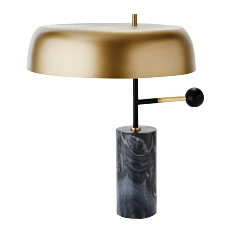Nysse | Marble Base Metal Shade Table Lamp - Home Cartel ®