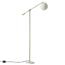 Tonje | Glass Sphere with Marble Base Floor Lamp