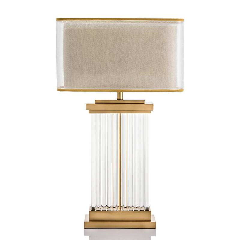 Lelle | Fluted Glass Base Table Lamp - Home Cartel ®