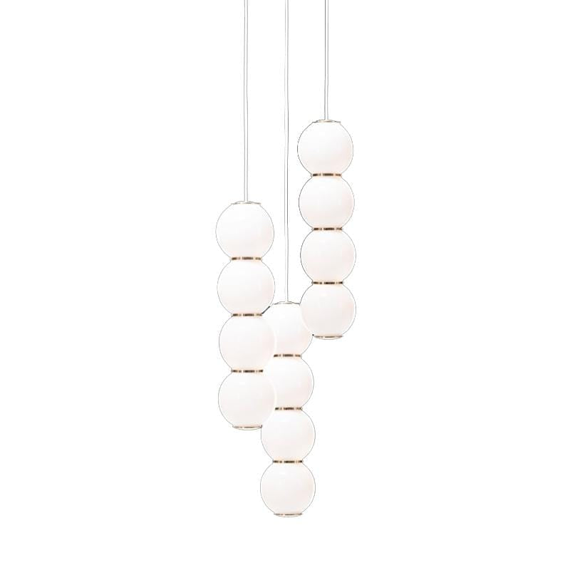 Iris Trois B | Glass Sphere with Gold Details Clustered Pendant Light - Home Cartel ®
