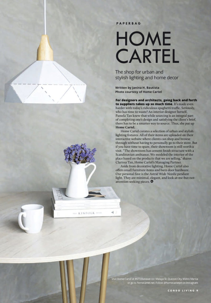 A screenshot of a blog by Condo Living featuring Home Cartel