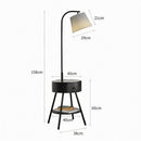 Aesmera A | Integrated Shelf Floor Lamp