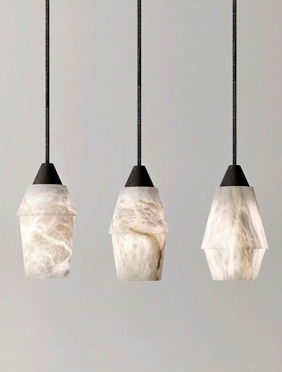 Belnoreth Une | Alabaster Pendant Light - Detail View #3 | HomeCartel