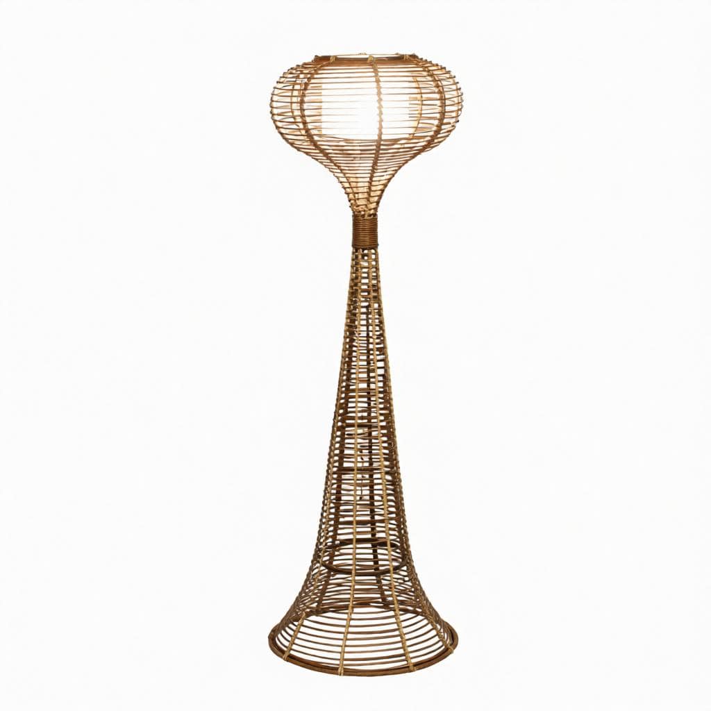 Trisella | Rattan Floor Lamp - Home Cartel ®