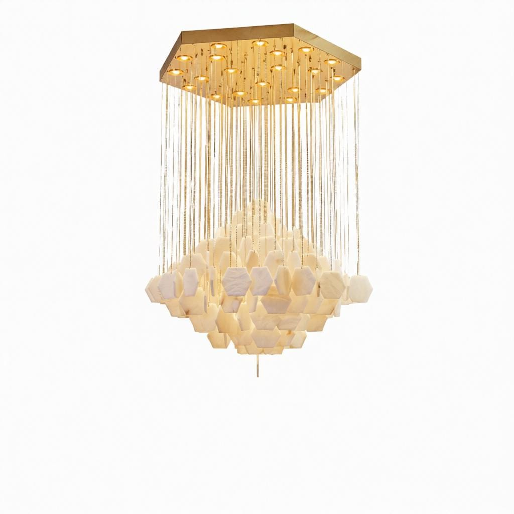 Irvena B | Alabaster Cluster Chandelier - Detail View #6 | HomeCartel