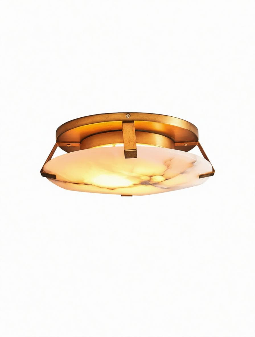 Orvethira | Alabaster Semi Flush Mounted Light - Detail View #5 | HomeCartel