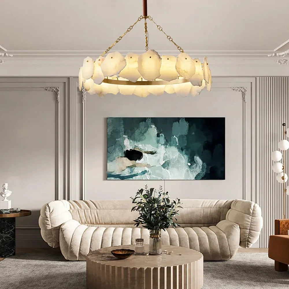 Xenavor C | Alabaster Chandelier - Detail View #2 | HomeCartel