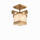Valnela A | Alabaster Semi Flush Mounted Light