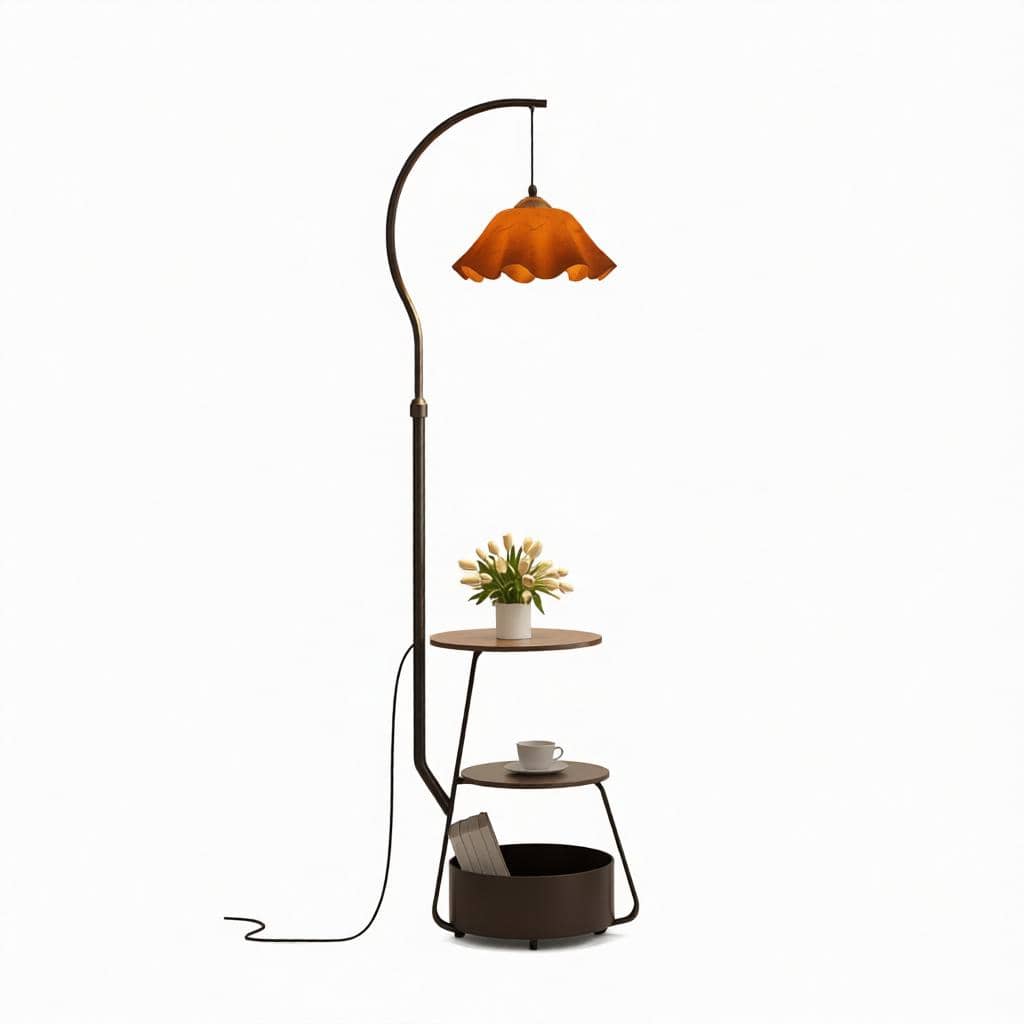 Gressyn C | Integrated Shelf Floor Lamp - Detail View #3 | HomeCartel
