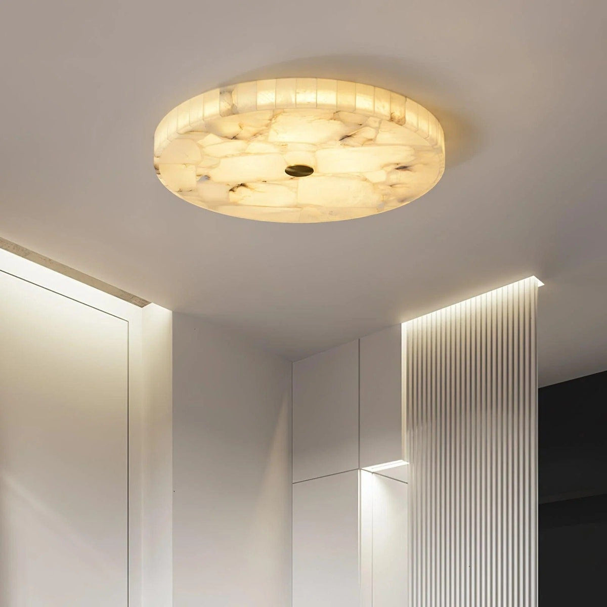 Bronnel Une | Alabaster Ceiling Mounted Light - Detail View #3 | HomeCartel