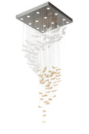 Folha | Crystal Glass Cluster Chandelier