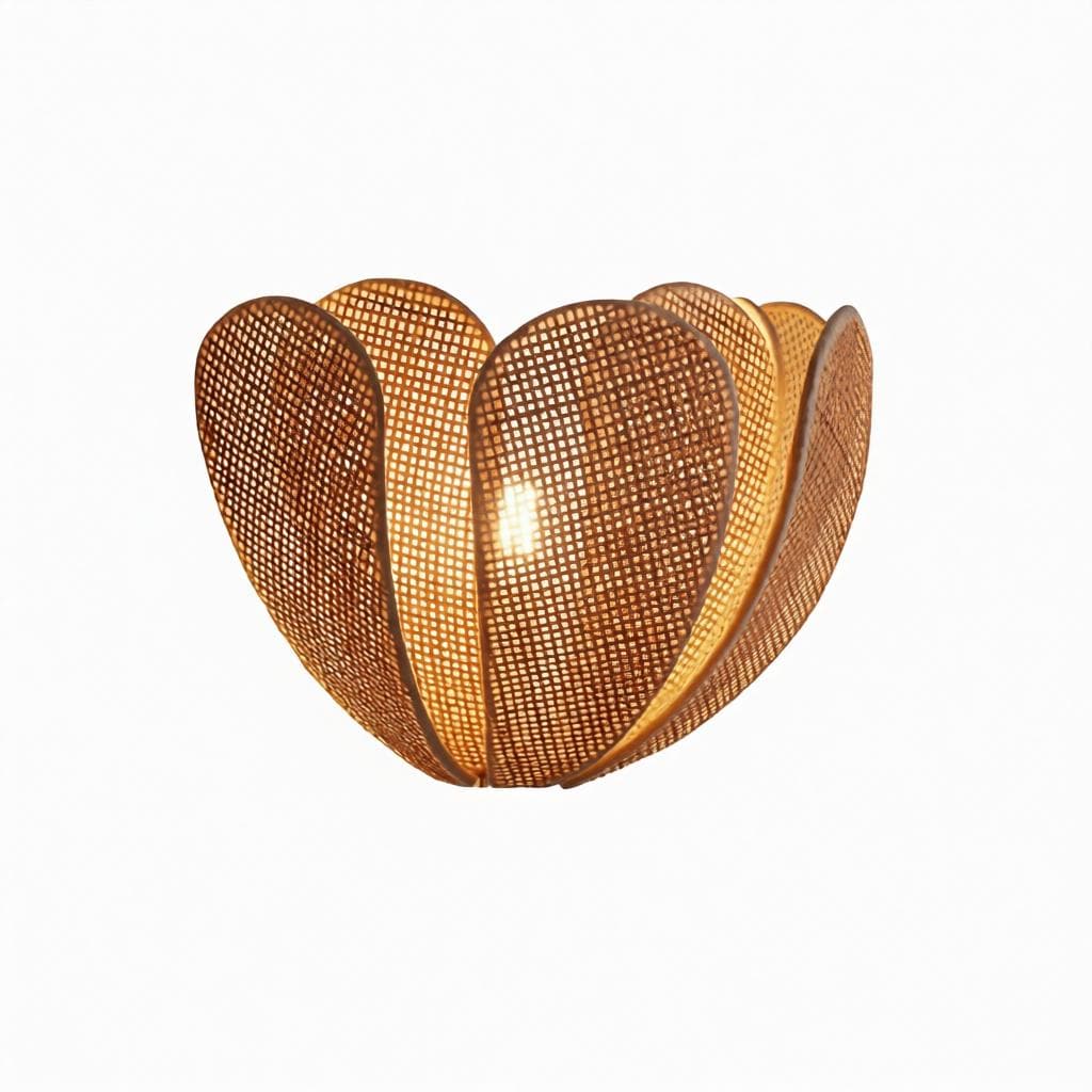 Erelith | Rattan Wall Light - Detail View #3 | HomeCartel