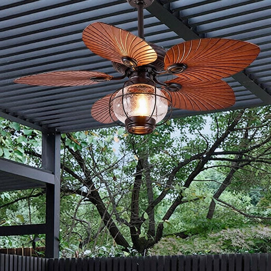 Nyric | Outdoor Lighted Ceiling Fan - Detail View #3 | HomeCartel