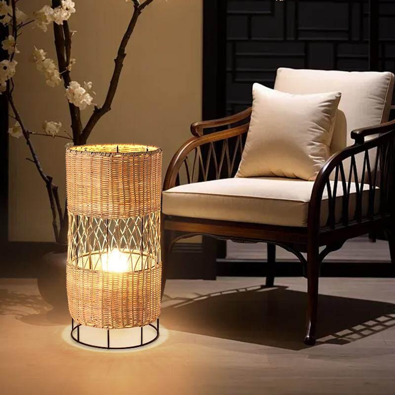 Dalthavie | Rattan Floor Lamp - Detail View #3 | HomeCartel