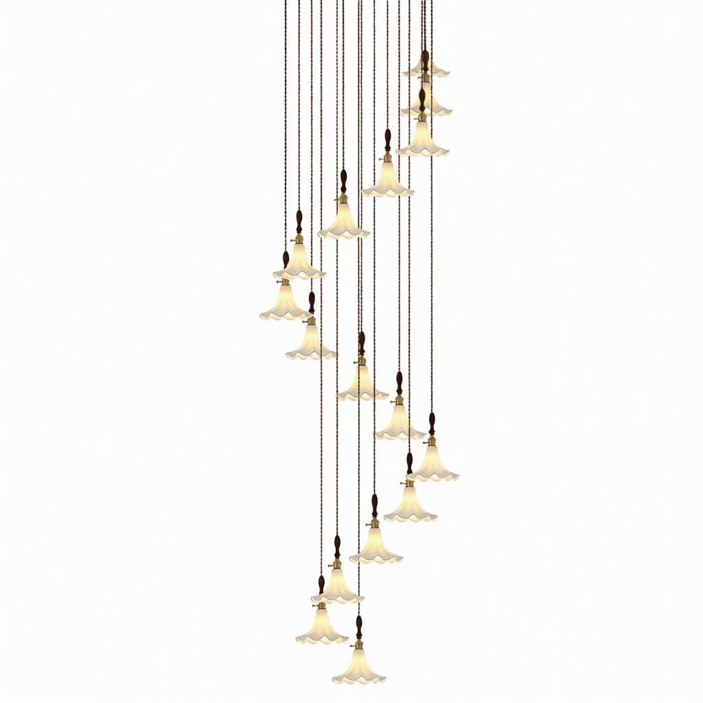 Havenfield | Wood Cluster Chandelier - Detail View #10 | HomeCartel