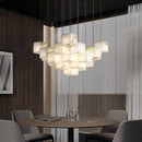 Dorvalyn A | Alabaster Cluster Chandelier